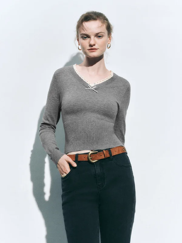 V-Neck Knitted T-Shirts