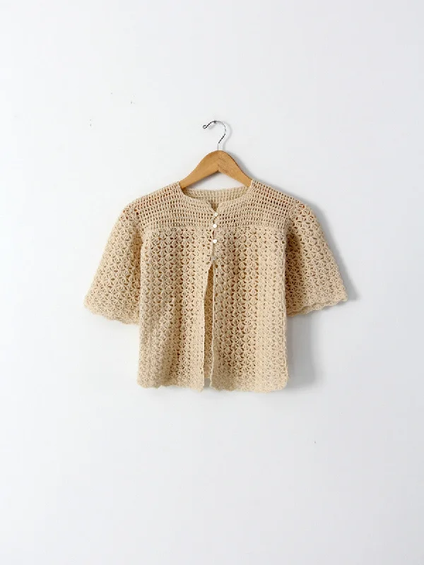 vintage 20s crotchet cardigan