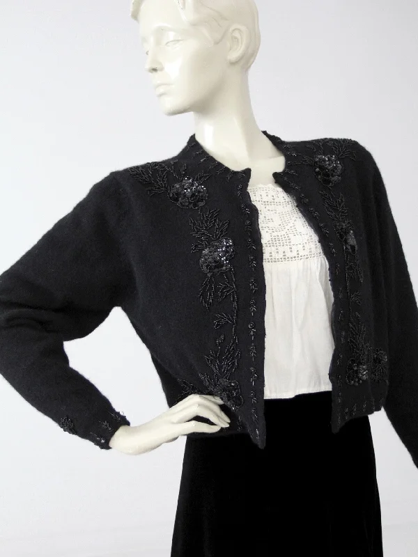 vintage beaded cardigan sweater