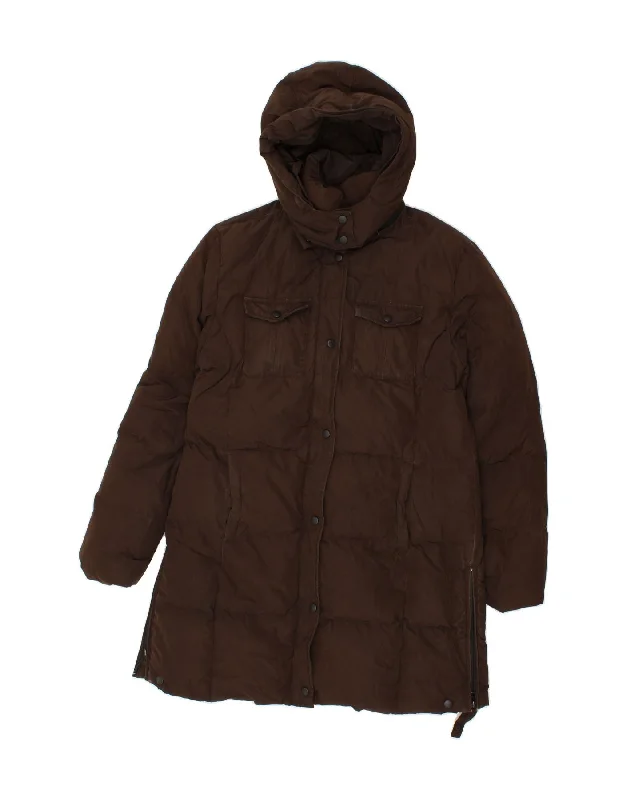 BEST COMPANY Womens Hooded Padded Coat UK 18 XL Brown