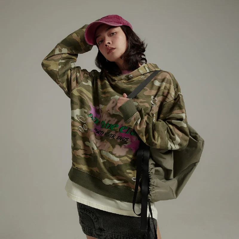 Camouflage Loose Fit Hoodie