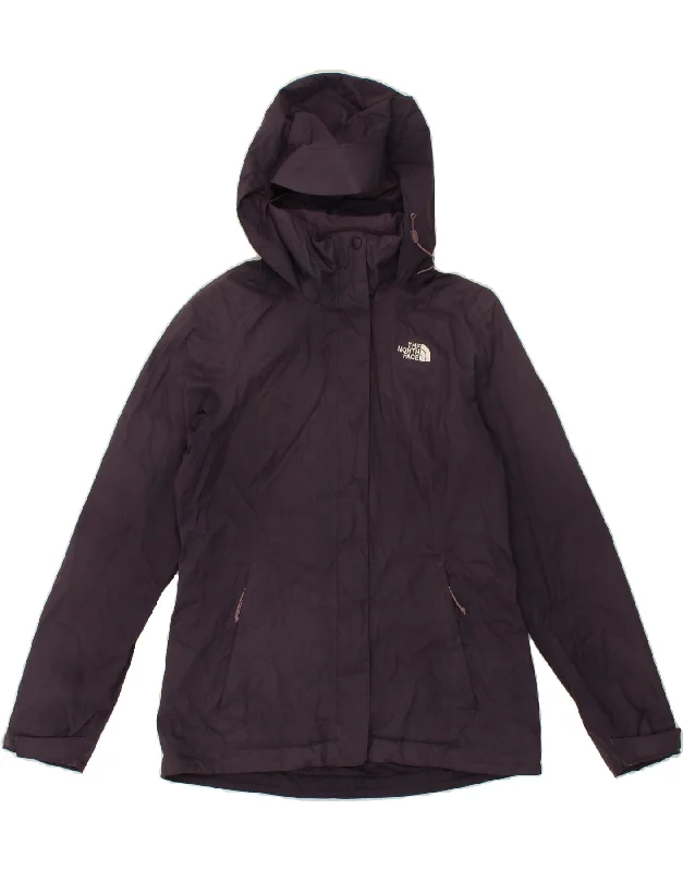 THE NORTH FACE Womens Hooded Rain Jacket UK 14 Medium Purple Polyester