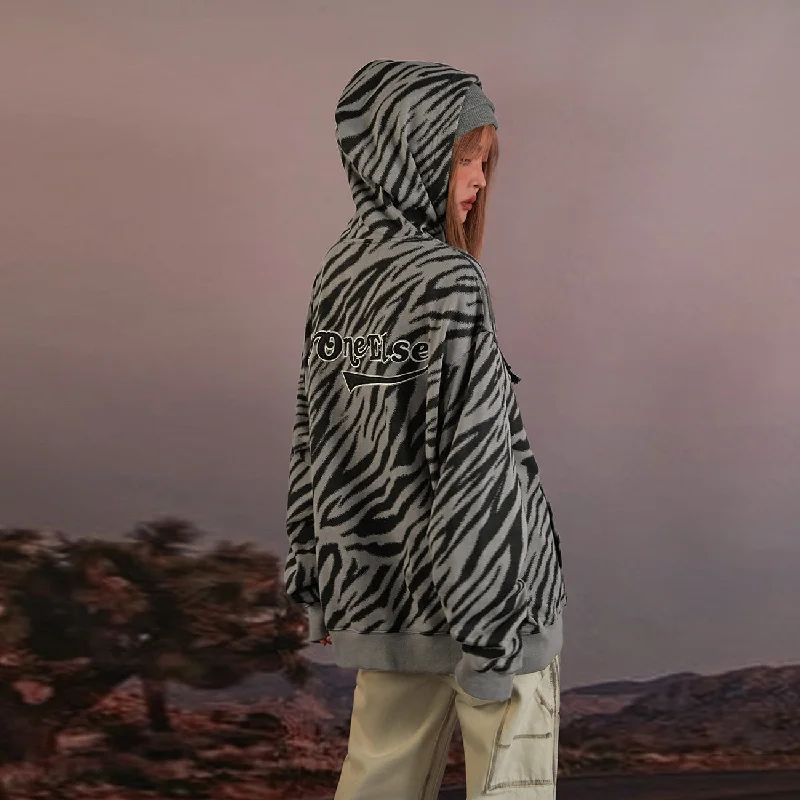 Noe Zebra Print Hoodie