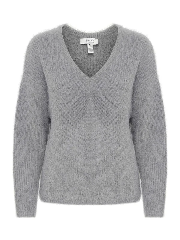 B Young ByOkke V-Neck Jumper Grey