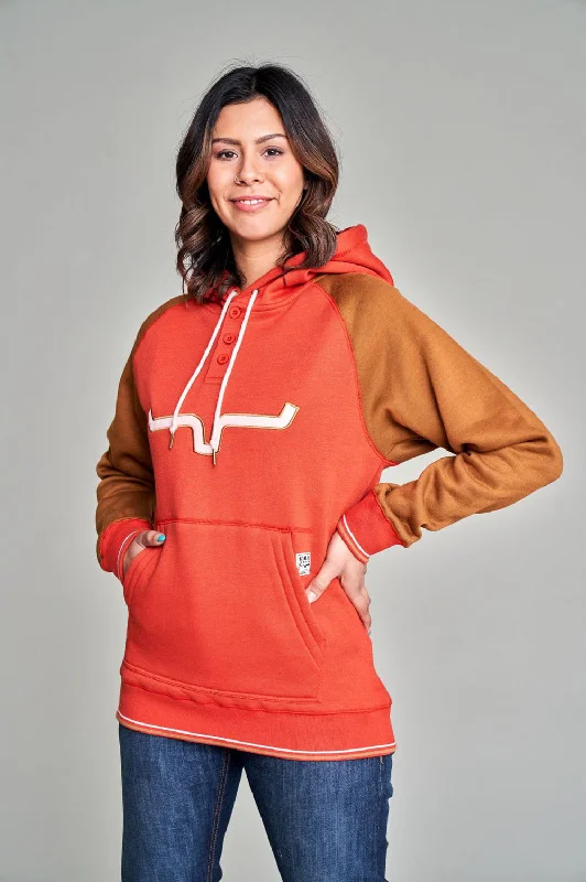 Kimes Ranch Womens Amigo Burnt Red Cotton blend Hoodie