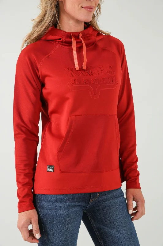 Kimes Ranch Womens Sedona Bossed Rust 100% Polyester Hoodie