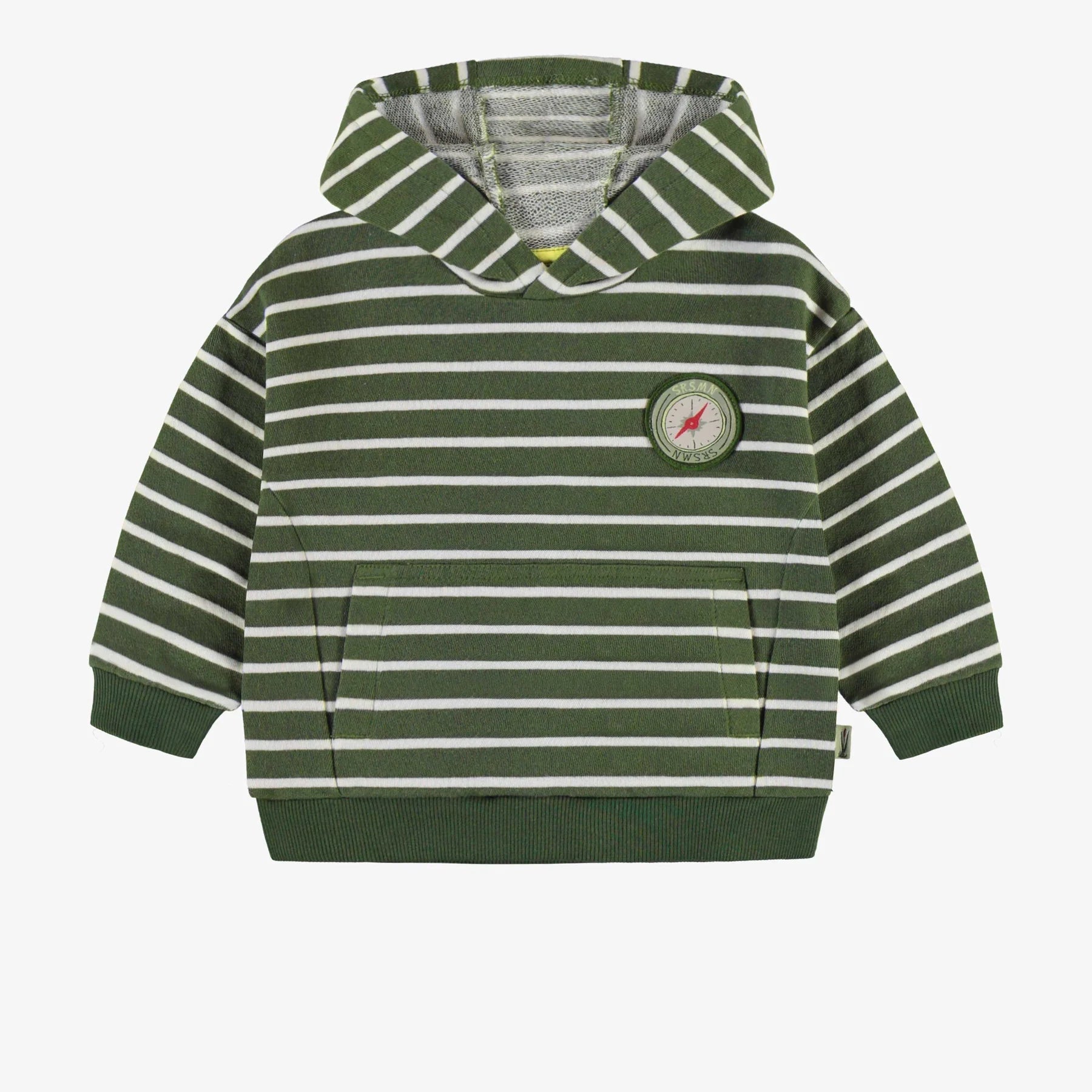 The Decklan French Terry Striped Hoodie - Green - BABY