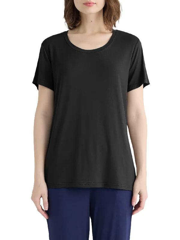 Women's Soft Comfy Pajama Tops Scoop Neck Sleep Tee Shirt