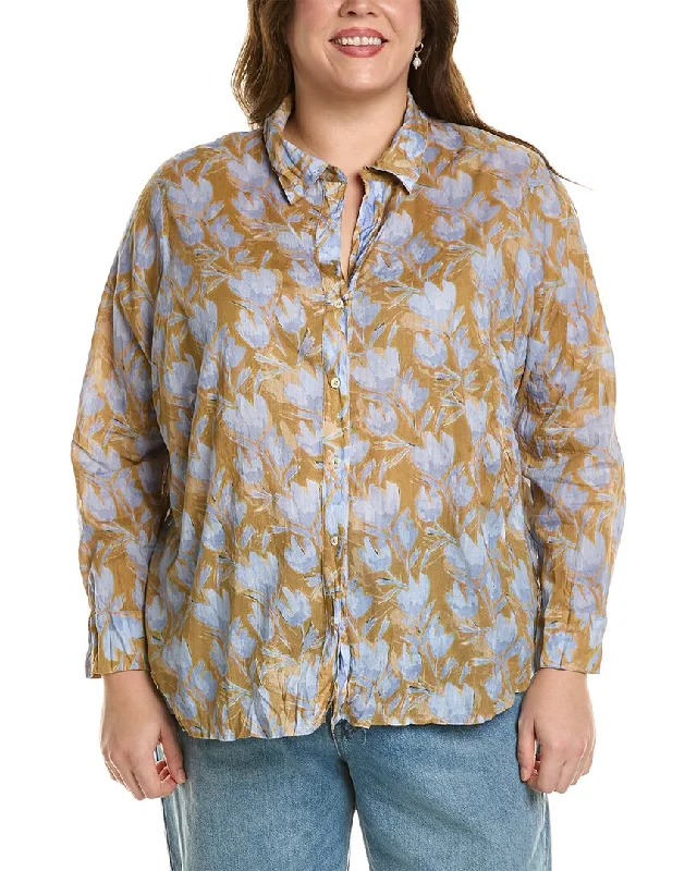 Nic + Zoe Plus Midday Meadows Crinkle Shirt