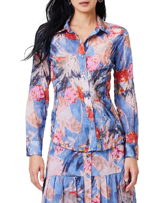 Nic+Zoe Petite Dreamscape Crinkle Shirt