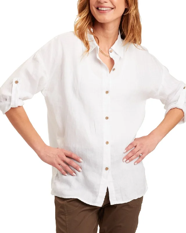 Xcvi Carrie Button-Up Linen Shirt