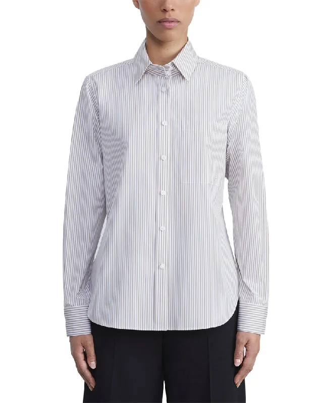 Lafayette 148 New York High Collar Pocket Shirt