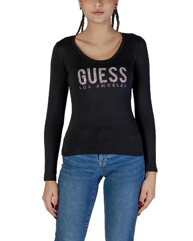 Guess Long Sleeve Round Neck Cotton T-shirt