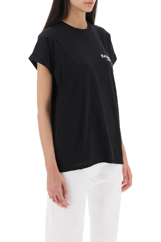 Balmain Flocked Logo T-Shirt