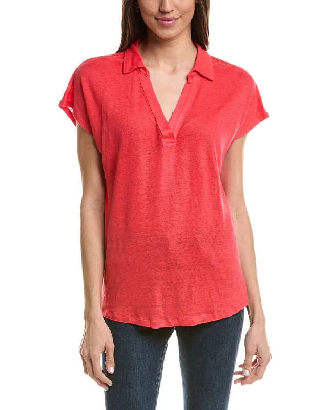 Tommy Bahama Linnea Johnny Collar Linen T-Shirt