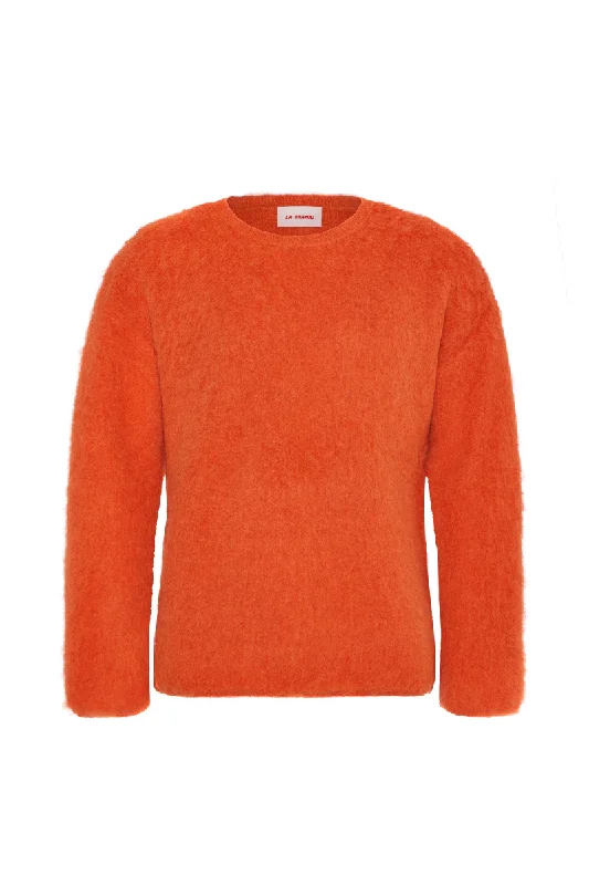 SURI KNITTED ORANGE CREWNECK